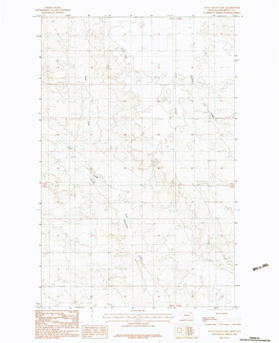 United States Geological Survey Tule Valley East, MT (1983, 24000-Scale) digital map