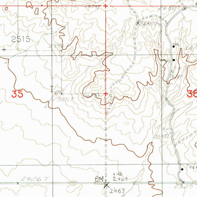 United States Geological Survey Tule Valley East, MT (1983, 24000-Scale) digital map