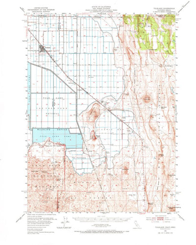 United States Geological Survey Tulelake, CA-OR (1951, 62500-Scale) digital map