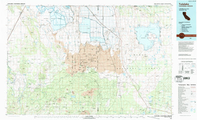 United States Geological Survey Tulelake, CA-OR (1984, 100000-Scale) digital map
