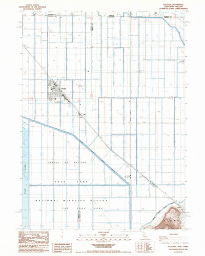 United States Geological Survey Tulelake, CA-OR (1988, 24000-Scale) digital map