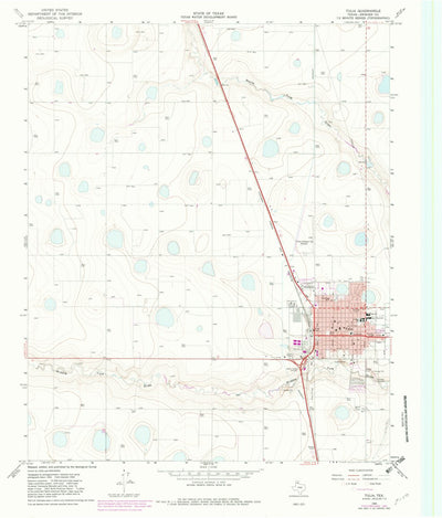 United States Geological Survey Tulia, TX (1965, 24000-Scale) digital map