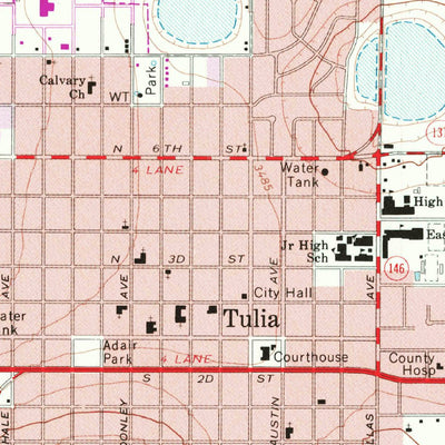 United States Geological Survey Tulia, TX (1965, 24000-Scale) digital map