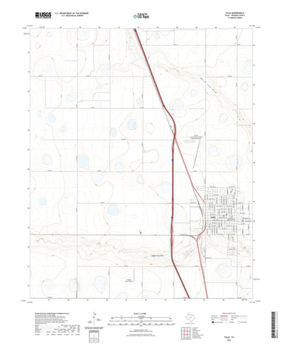 United States Geological Survey Tulia, TX (2022, 24000-Scale) digital map
