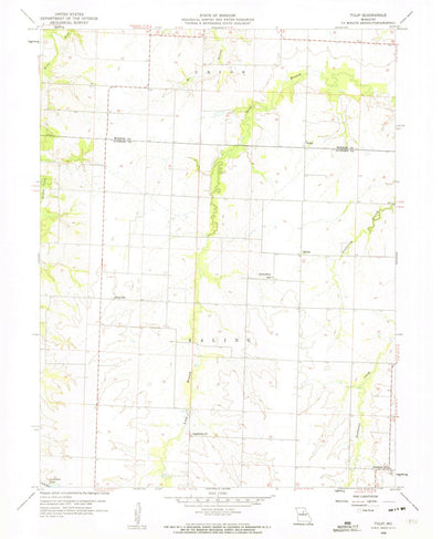 United States Geological Survey Tulip, MO (1958, 24000-Scale) digital map