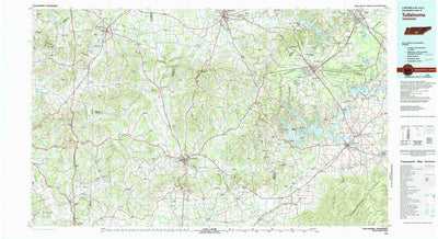 United States Geological Survey Tullahoma, TN (1981, 100000-Scale) digital map