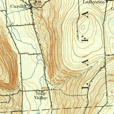 United States Geological Survey Tully, NY (1900, 62500-Scale) digital map