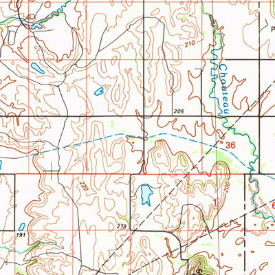 United States Geological Survey Tulsa, OK (1985, 100000-Scale) digital map