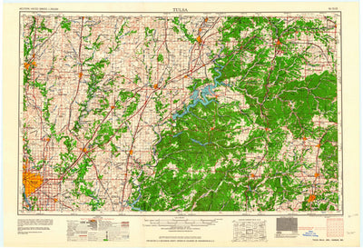 United States Geological Survey Tulsa, OK-MO-AR-KS (1963, 250000-Scale) digital map