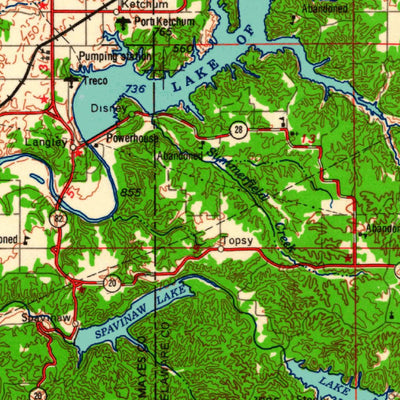 United States Geological Survey Tulsa, OK-MO-AR-KS (1963, 250000-Scale) digital map