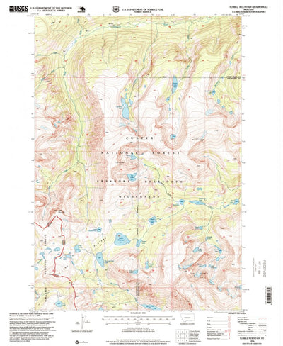 United States Geological Survey Tumble Mountain, MT (1996, 24000-Scale) digital map