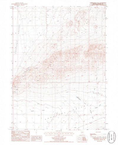 United States Geological Survey Tumbleweed Flat, NV (1985, 24000-Scale) digital map