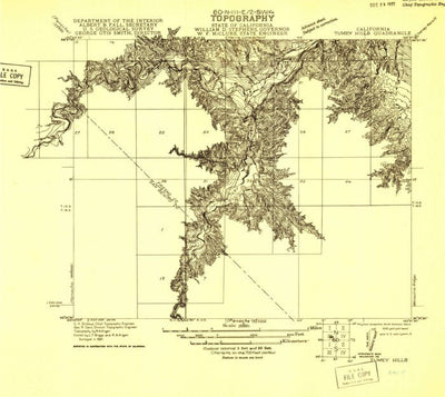 United States Geological Survey Tumey Hills, CA (1921, 31680-Scale) digital map