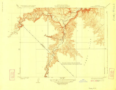 United States Geological Survey Tumey Hills, CA (1924, 31680-Scale) digital map