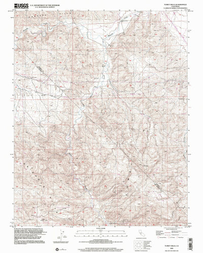 United States Geological Survey Tumey Hills, CA (2000, 24000-Scale) digital map