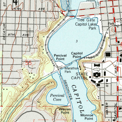 United States Geological Survey Tumwater, WA (1959, 24000-Scale) digital map