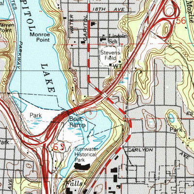 United States Geological Survey Tumwater, WA (1997, 24000-Scale) digital map