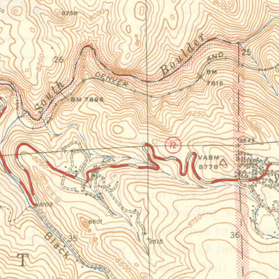 United States Geological Survey Tungsten, CO (1944, 31680-Scale) digital map