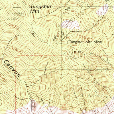 United States Geological Survey Tungsten Mountain, NV (1990, 24000-Scale) digital map