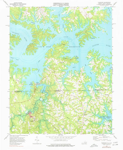 United States Geological Survey Tungsten, NC-VA (1968, 24000-Scale) digital map