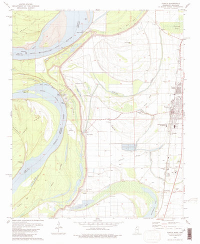 United States Geological Survey Tunica, MS-AR (1981, 24000-Scale) digital map