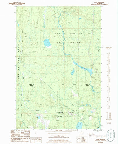 United States Geological Survey Tunis, MI (1985, 24000-Scale) digital map