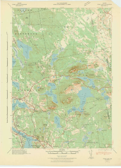 United States Geological Survey Tunk Lake, ME (1942, 62500-Scale) digital map