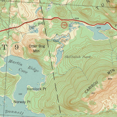 United States Geological Survey Tunk Lake, ME (1942, 62500-Scale) digital map