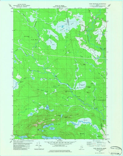 United States Geological Survey Tunk Mountain, ME (1982, 24000-Scale) digital map