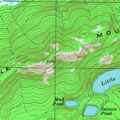 United States Geological Survey Tunk Mountain, ME (1982, 24000-Scale) digital map