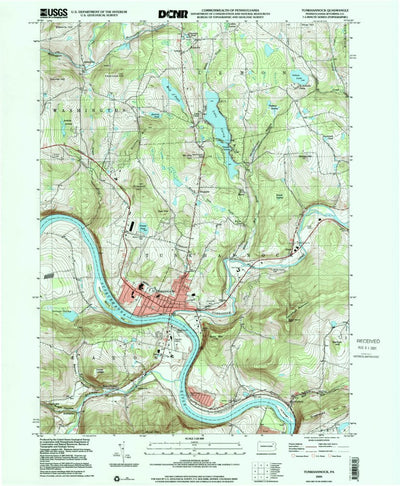 United States Geological Survey Tunkhannock, PA (2000, 24000-Scale) digital map