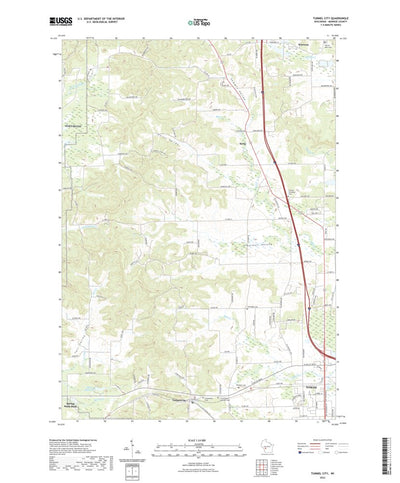 United States Geological Survey Tunnel City, WI (2022, 24000-Scale) digital map