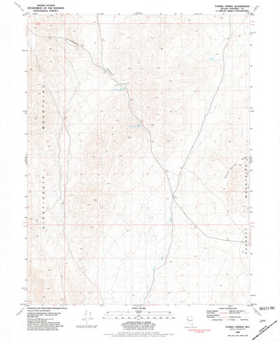 United States Geological Survey Tunnel Spring, NV (1981, 24000-Scale) digital map