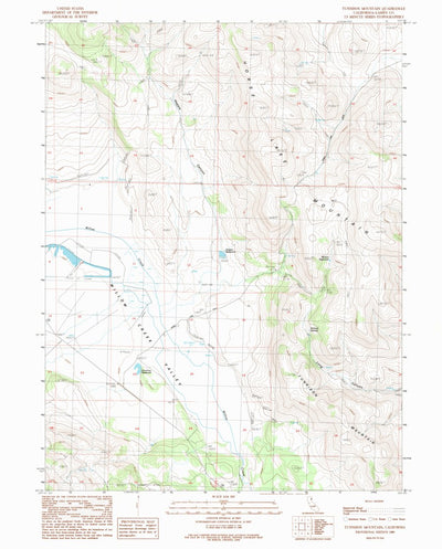 United States Geological Survey Tunnison Mountain, CA (1989, 24000-Scale) digital map