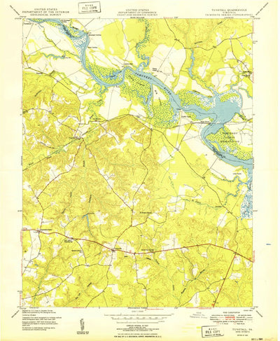 United States Geological Survey Tunstall, VA (1949, 24000-Scale) digital map