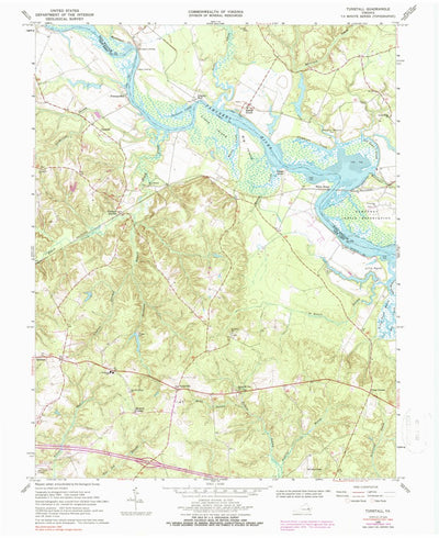 United States Geological Survey Tunstall, VA (1966, 24000-Scale) digital map