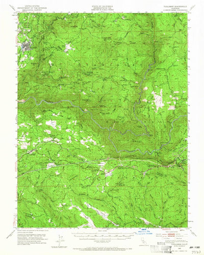 United States Geological Survey Tuolumne, CA (1948, 62500-Scale) digital map