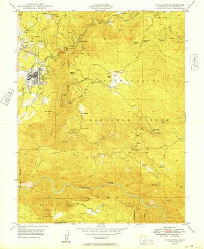 United States Geological Survey Tuolumne, CA (1949, 24000-Scale) digital map