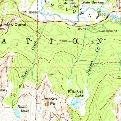 United States Geological Survey Tuolumne Meadows, CA (1956, 62500-Scale) digital map