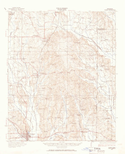 United States Geological Survey Tupelo, MS (1921, 62500-Scale) digital map