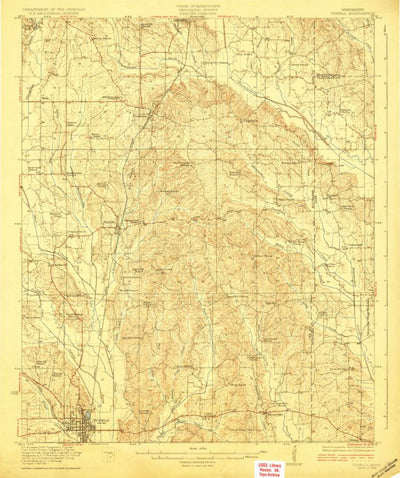 United States Geological Survey Tupelo, MS (1923, 62500-Scale) digital map