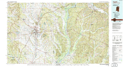 United States Geological Survey Tupelo, MS-AL (1984, 100000-Scale) digital map