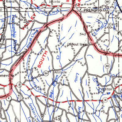 United States Geological Survey Tupelo, MS-AL-TN (1984, 250000-Scale) digital map