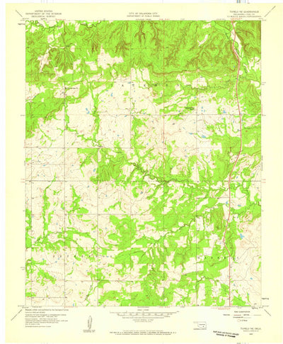 United States Geological Survey Tupelo NE, OK (1957, 24000-Scale) digital map