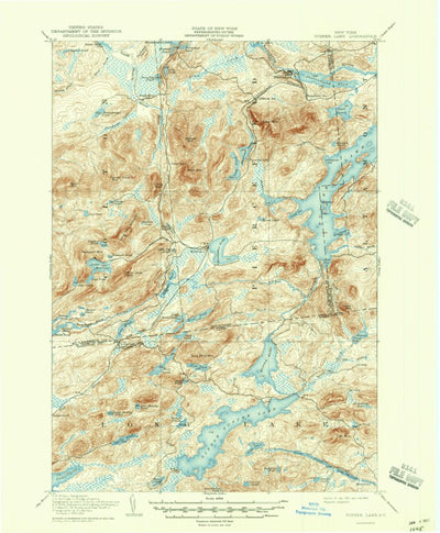 United States Geological Survey Tupper Lake, NY (1907, 62500-Scale) digital map