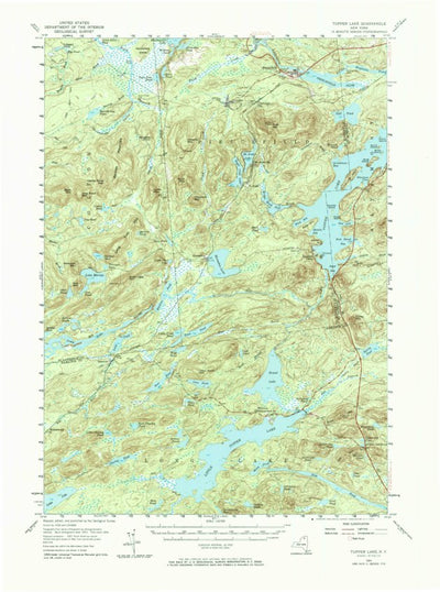 United States Geological Survey Tupper Lake, NY (1954, 62500-Scale) digital map