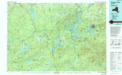 United States Geological Survey Tupper Lake, NY (1985, 100000-Scale) digital map