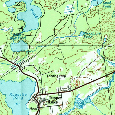 United States Geological Survey Tupper Lake, NY (1985, 100000-Scale) digital map