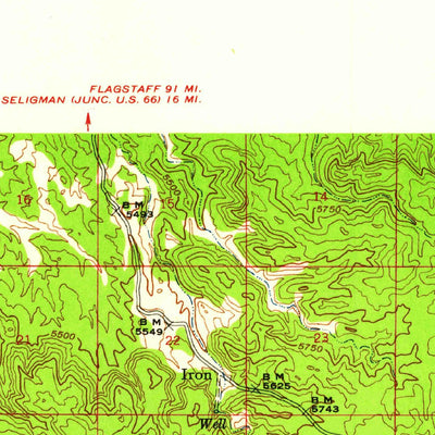 United States Geological Survey Turkey Canyon, AZ (1947, 62500-Scale) digital map