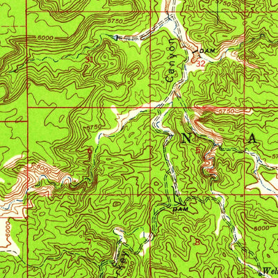 United States Geological Survey Turkey Canyon, AZ (1947, 62500-Scale) digital map